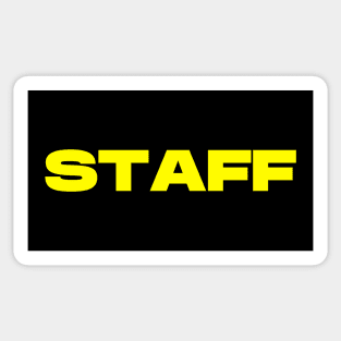 Staff in Yellow Lettering Sticker